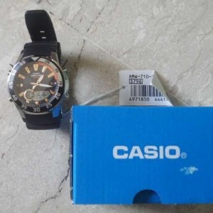 orologio casio Acciaio con cinghia in plastica