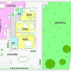 Salento-appartamento piano terra con giardino e veranda-