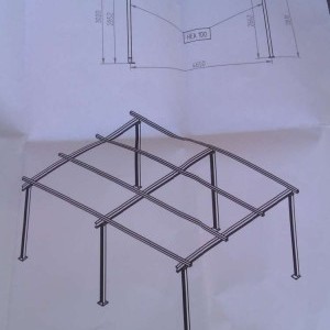 struttura metallo tettoia 7x5