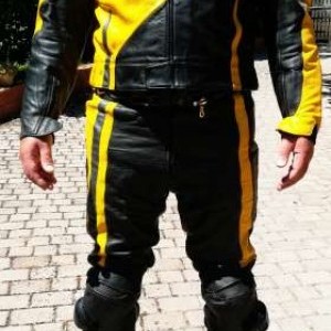 Tuta moto completa in pelle