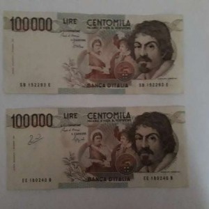 2 banconote da 100 mila lire